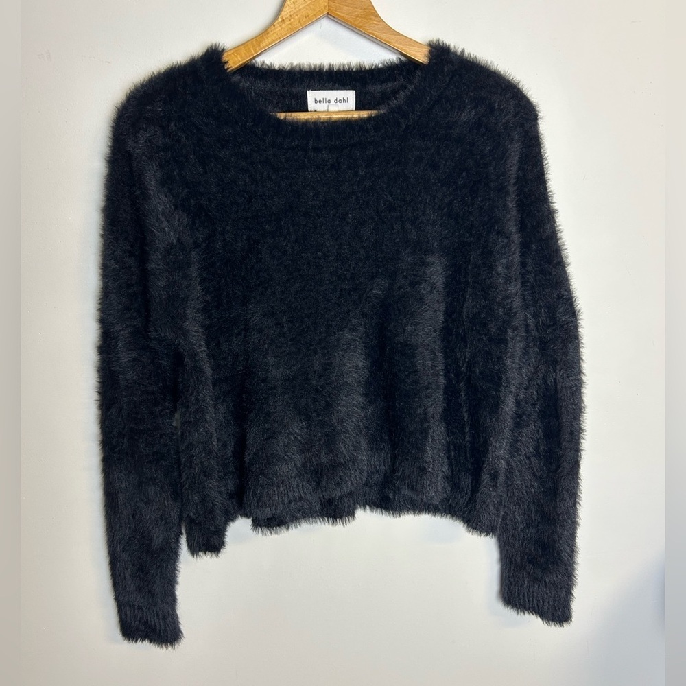 Anthropologie Bella Dahl Slouchy‎  Fuzzy Sweater Size S Old Money Cozy